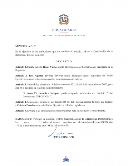 Decreto 465-20