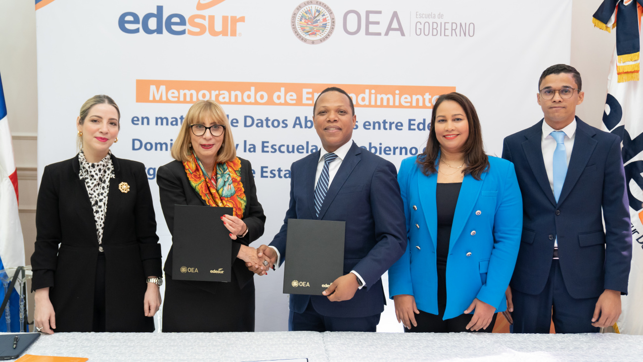 Edesur y la OEA firman acuerdo de entendimiento en materia de datos abiertos