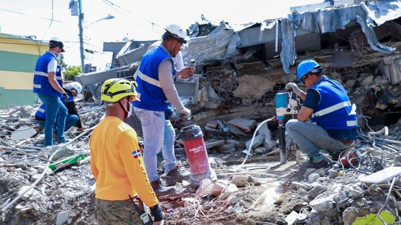 ONESVIE arrecia trabajos para determinar causas reales de colapso de edificio en La Vega