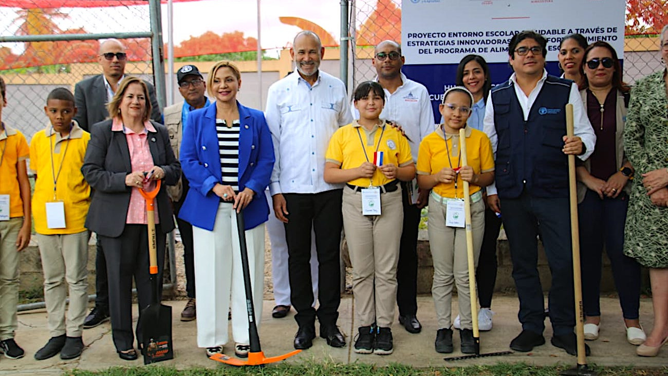 INABIE y FAO inauguran en Santiago cuatro huertos escolares para uso pedagógico sobre alimentación saludable